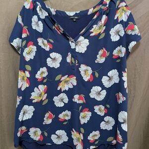 Papermoon Navy Floral Blouse